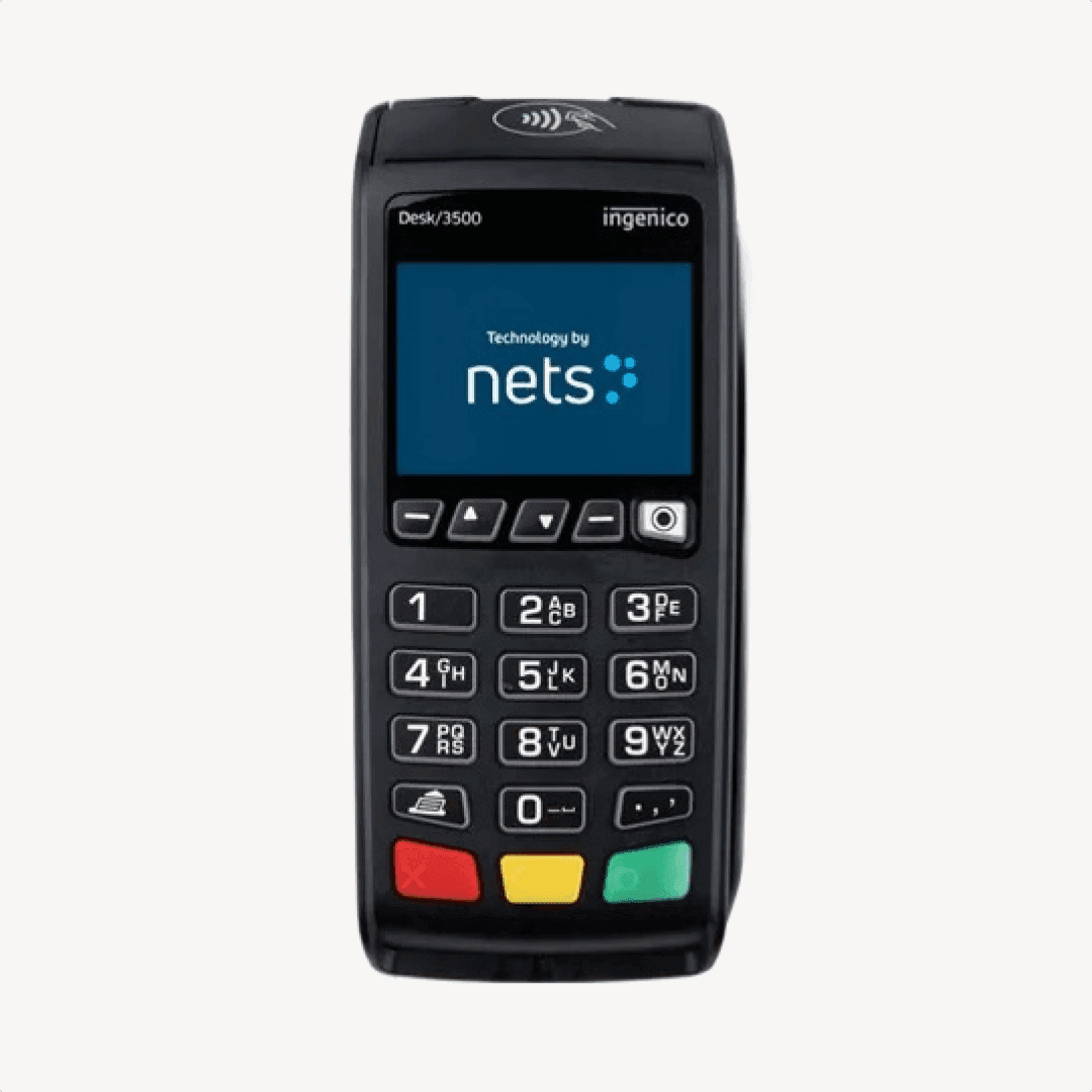 Nets DESK 3500 – betalingsterminal fra Frankering & Kopiservice
